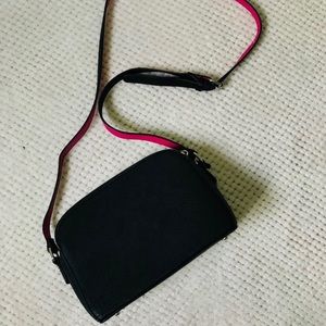 Black and Pink Mini Crossbody Bag